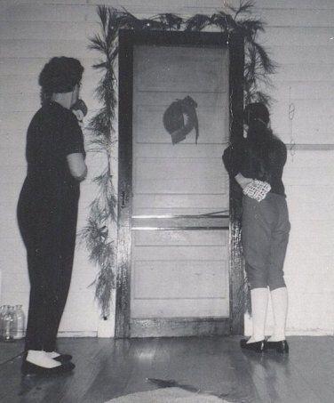 Brenda and her Aunt Bonnie Decorating for Christmas