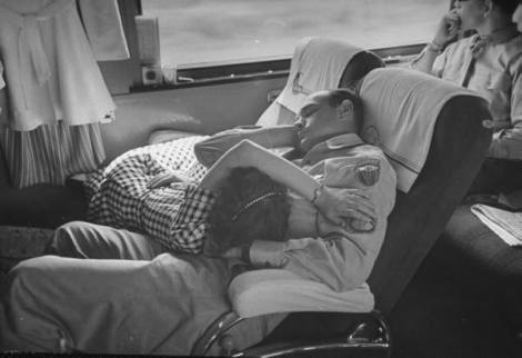 A G.I. and his wife sleeping